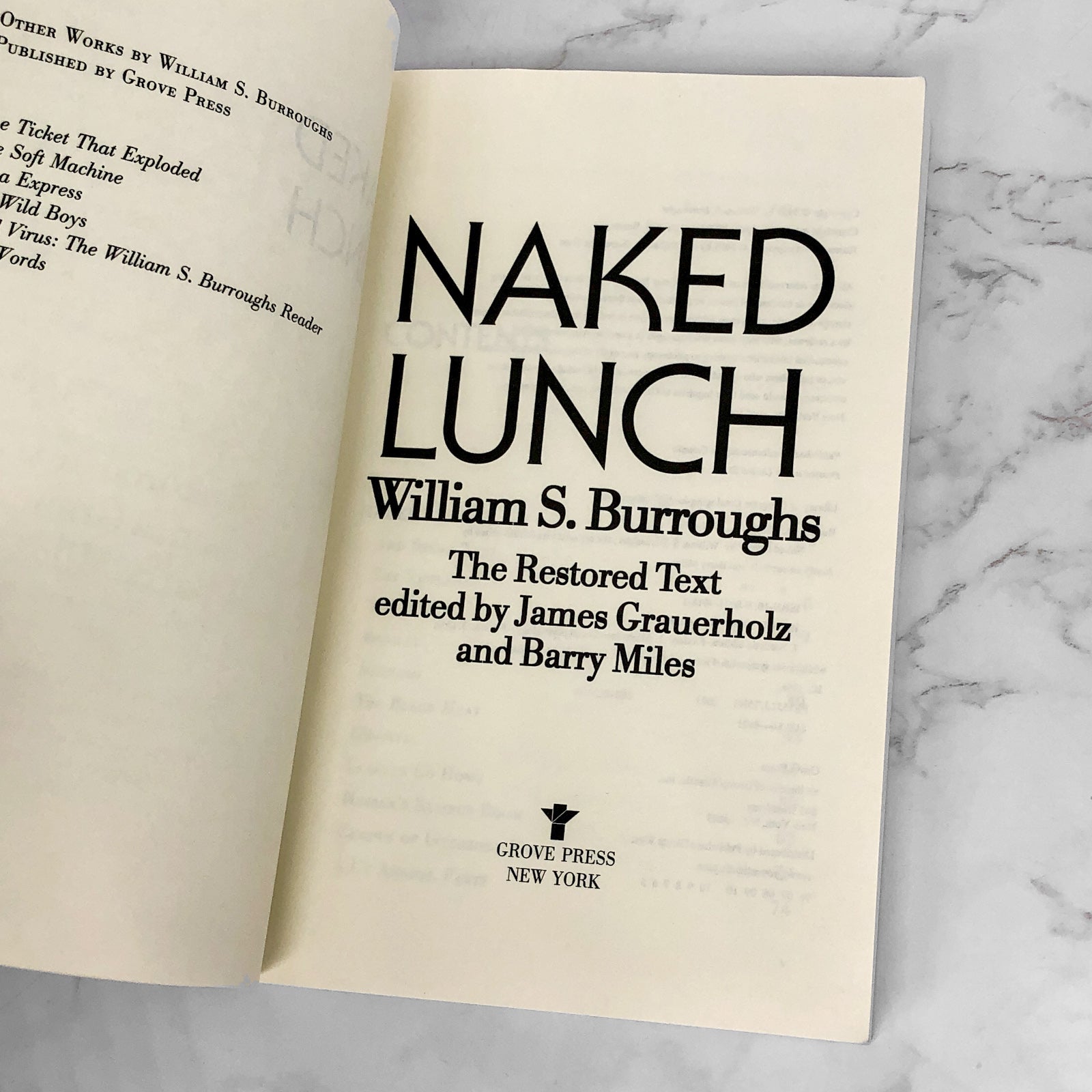 Naked Lunch [The Restored Text] by William S Burroughs [TRADE PAPERBAC