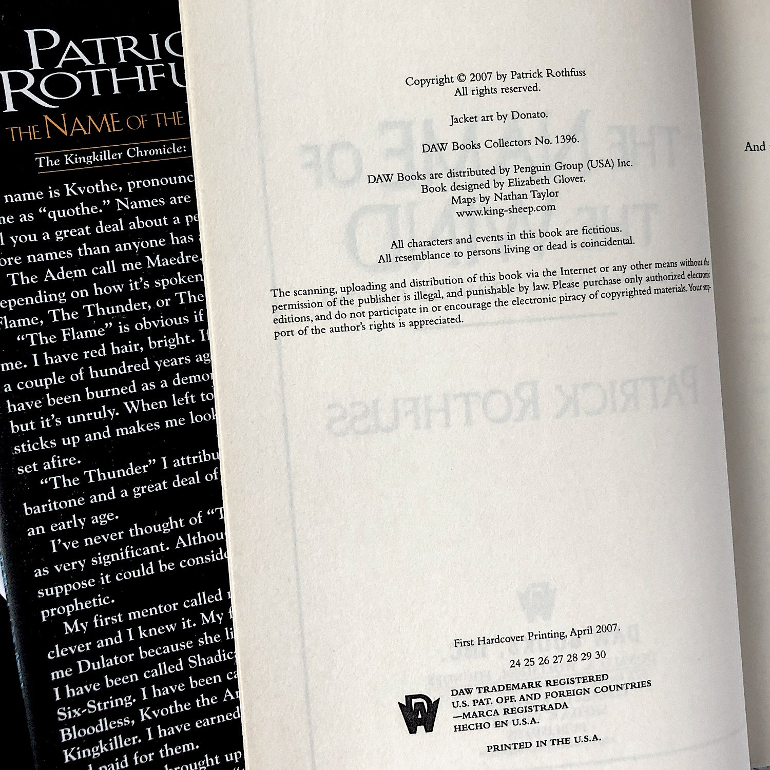 The Name of the Wind by Patrick Rothfuss [FIRST EDITION] - Bookshop Apocalypse