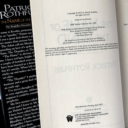 The Name of the Wind by Patrick Rothfuss [FIRST EDITION] - Bookshop Apocalypse