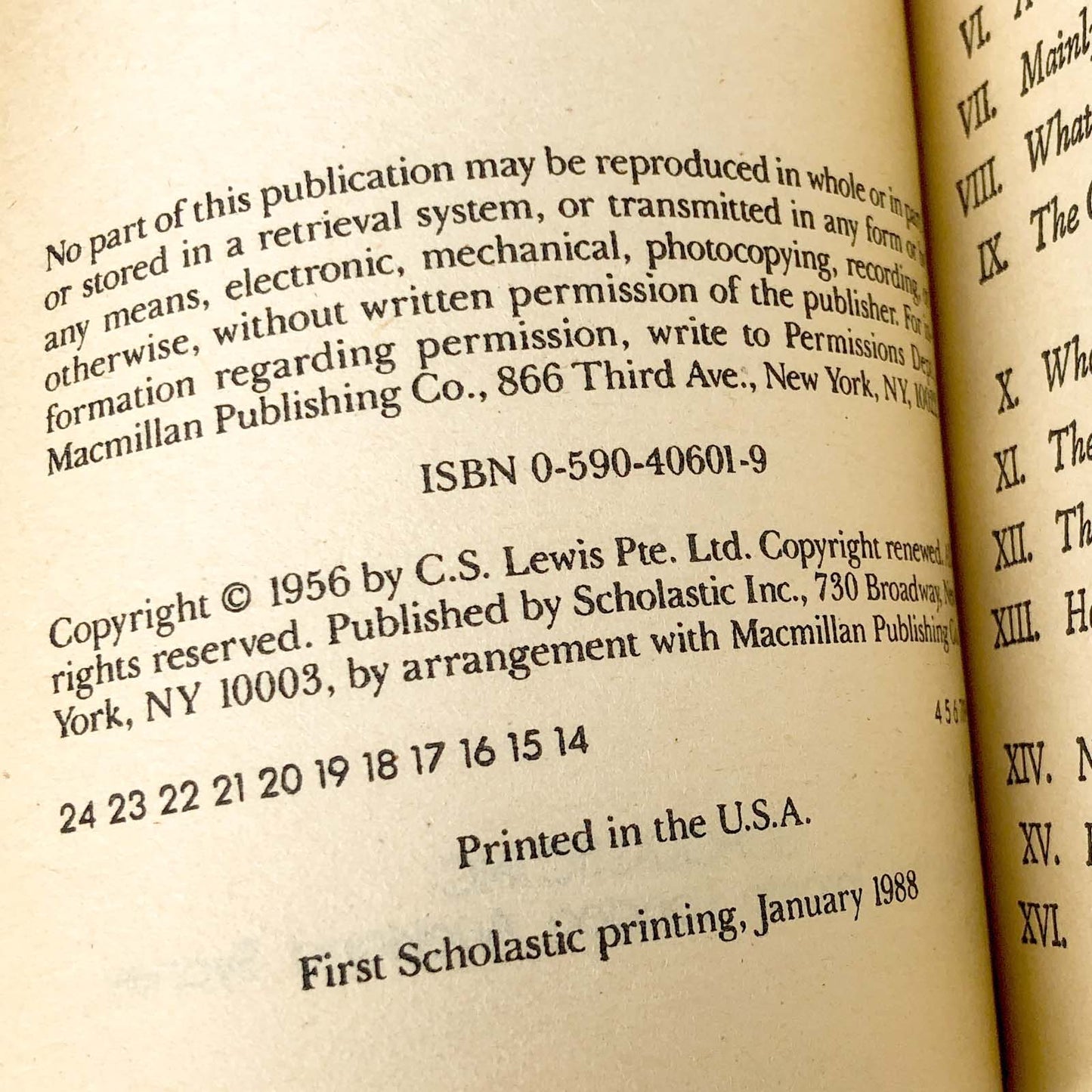 The Last Battle by C.S. Lewis [1988 PAPERBACK] Chronicles of Narnia #7