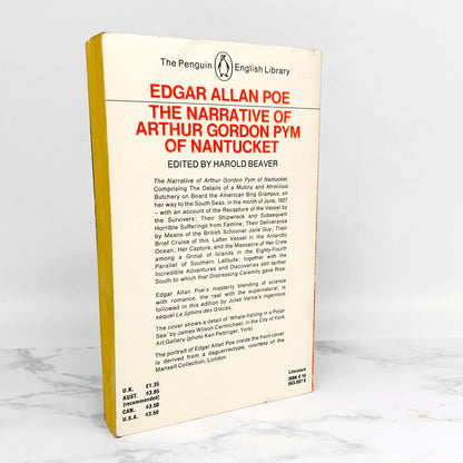 The Narrative of Arthur Gordon Pym of Nantucket by Edgar Allan Poe [1982 U.K. PAPERBACK]