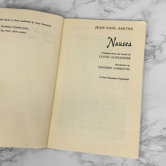 Nausea by Jean-Paul Sartre [VINTAGE TRADE PAPERBACK]
