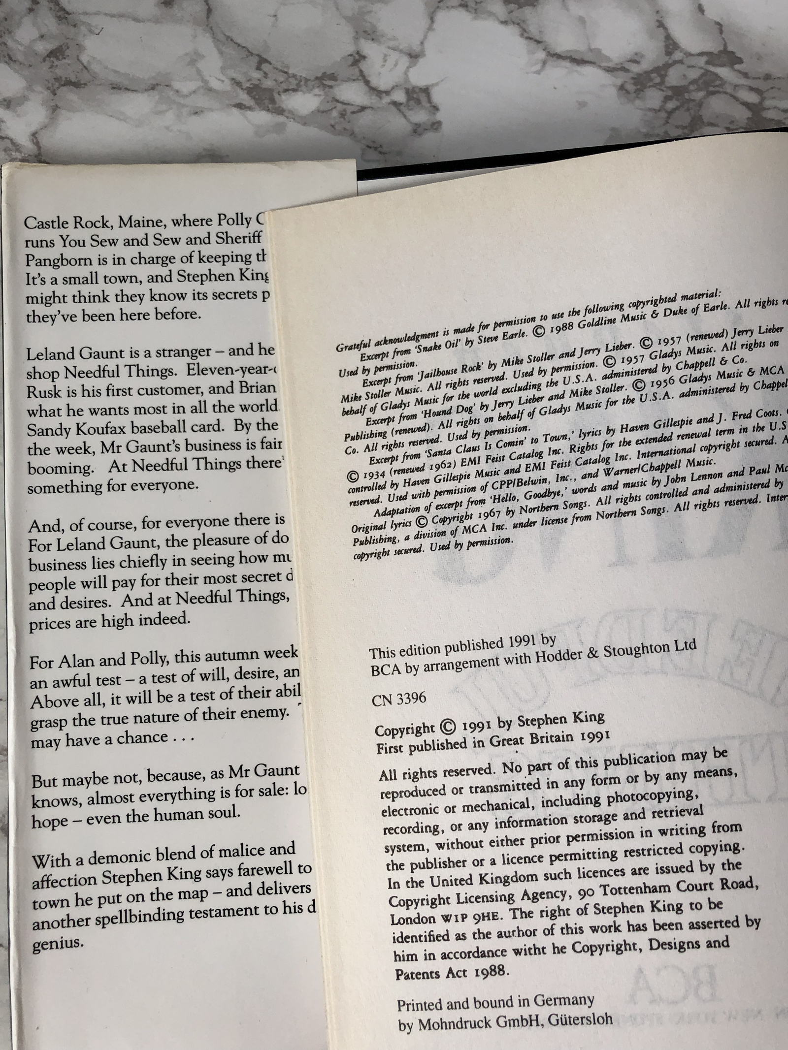 Needful Things by Stephen King [FIRST UK BC EDITION / 1991] - Bookshop Apocalypse