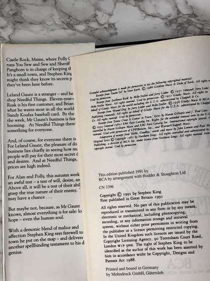 Needful Things by Stephen King [FIRST UK BC EDITION / 1991] - Bookshop Apocalypse