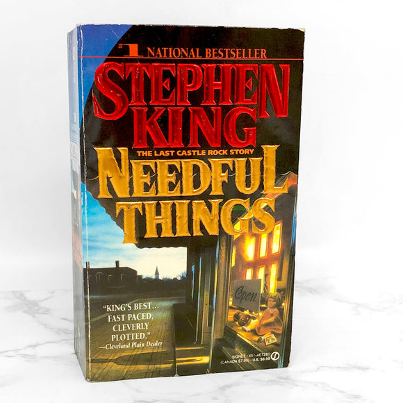 Needful Things by Stephen King [FIRST PAPERBACK PRINTING] 1992 • Signet