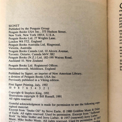 Needful Things by Stephen King [FIRST PAPERBACK PRINTING] 1992 • Signet