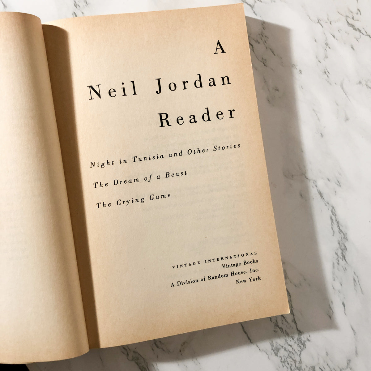 A Neil Jordan Reader [Night in Tunisia, Dreams of a Beast & The Crying Game] 1993 PAPERBACK - Bookshop Apocalypse