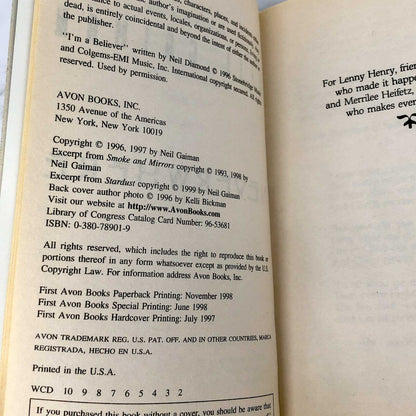 Neverwhere by Neil Gaiman [1998 FIRST PAPERBACK EDITION]