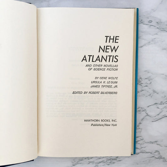 The New Atlantis & Other Novellas of Science Fiction by Ursula K. Le Guin, Gene Wolfe & James Tiptree Jr. [BOOK CLUB EDITION / 1975]
