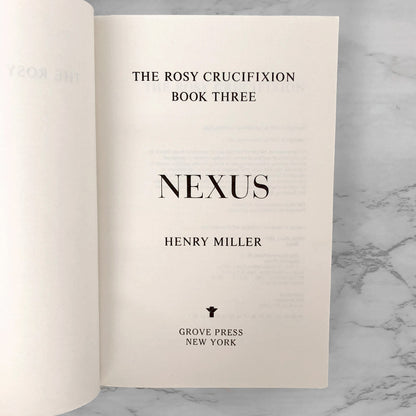 Nexus by Henry Miller [TRADE PAPERBACK] 1987 • The Grove Press