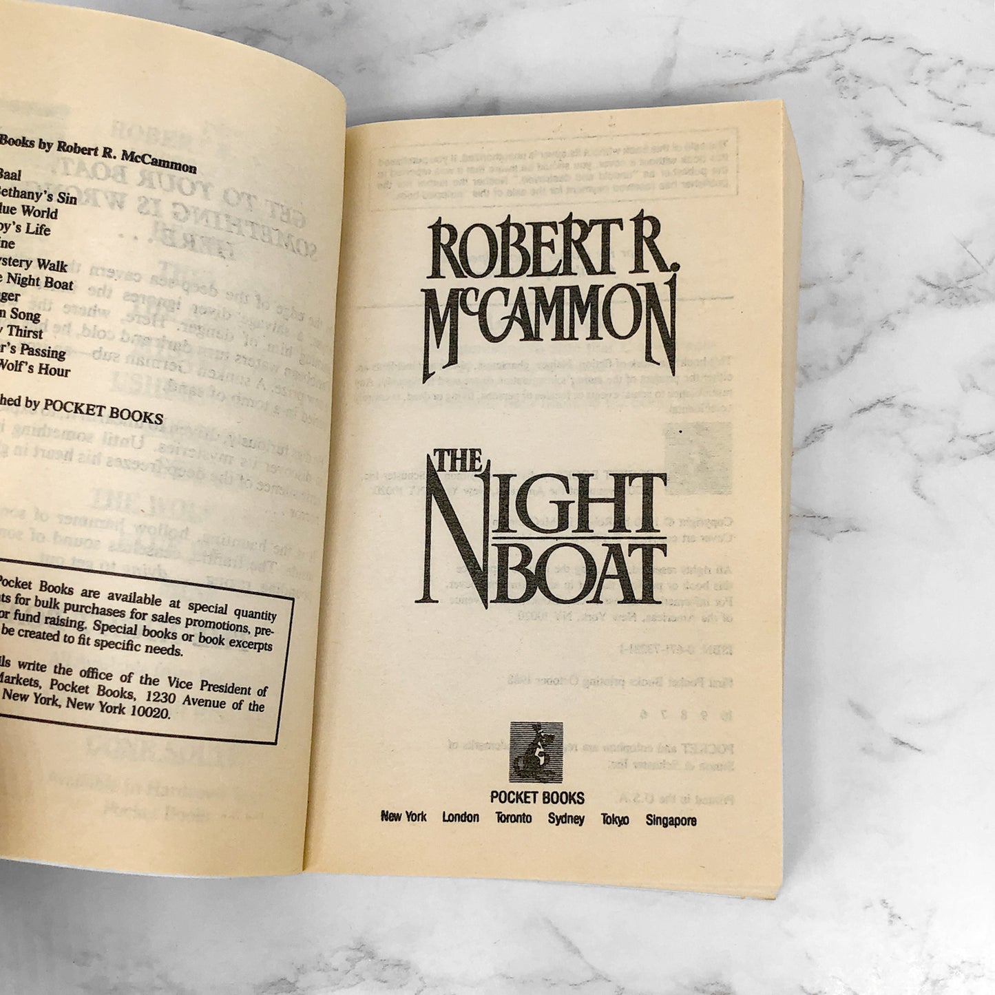 The Night Boat by Robert R. McCammon [1988 PAPERBACK]