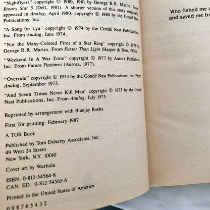 Nightflyers by George R.R. Martin [FIRST PAPERBACK EDITION / 1987]