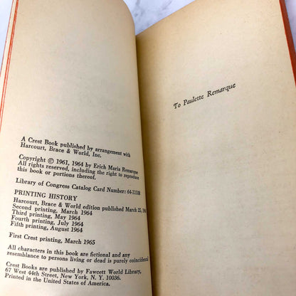The Night in Lisbon by Erich Maria Remarque [FIRST PAPERBACK PRINTING] 1965