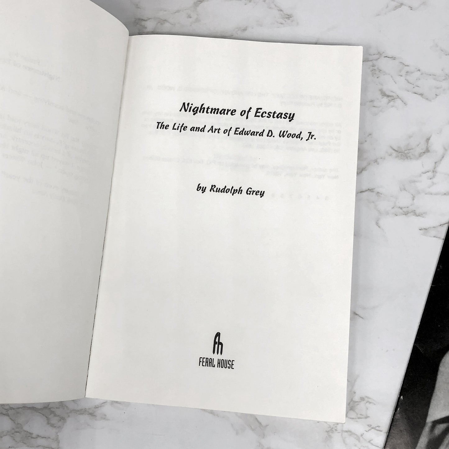 Nightmare of Ecstasy: The Life and Art of Ed Wood by Rudolph Grey [FIRST EDITION] 1992