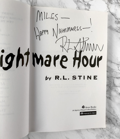 Nightmare Hour by R.L. Stine SIGNED! [FIRST PAPERBACK PRINTING / 2000]