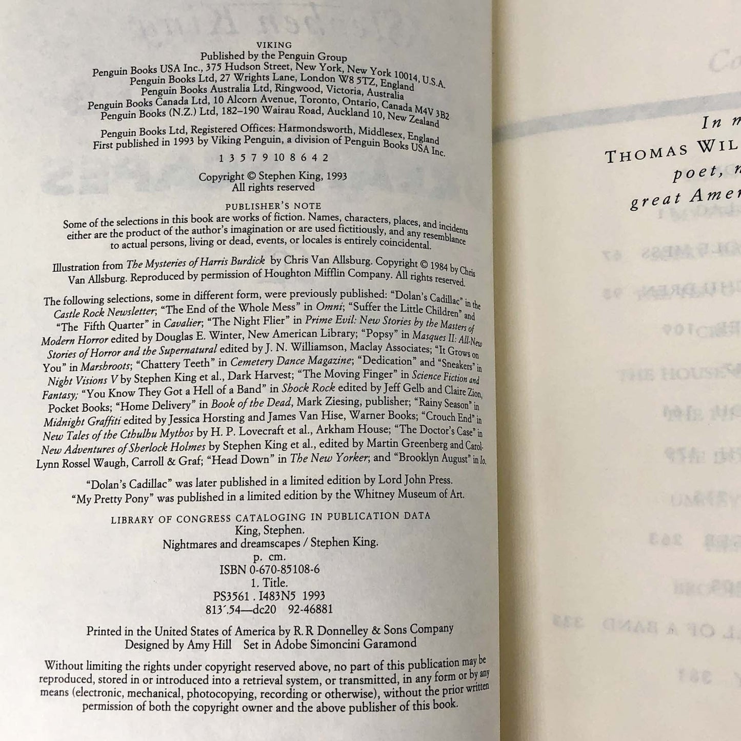 Nightmares and Dreamscapes by Stephen King [1993 HARDCOVER]