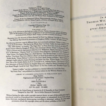 Nightmares and Dreamscapes by Stephen King [1993 HARDCOVER]