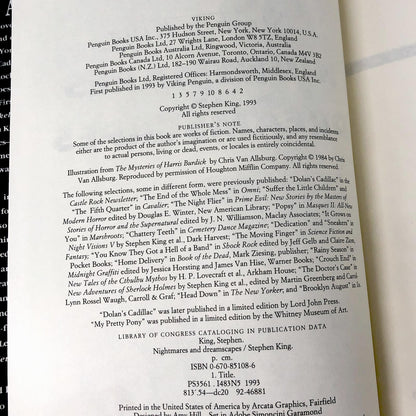 Nightmares and Dreamscapes by Stephen King [FIRST EDITION • FIRST PRINTING] 1993