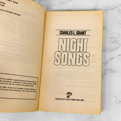 Night Songs by Charles L. Grant [FIRST PAPERBACK PRINTING] 1984