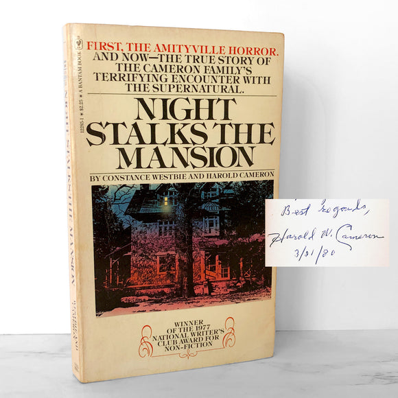 Night Stalks the Mansion: A True Story of One Family's Ghostly Adventure by Harold Cameron & Constance Westbie SIGNED! [1978 PAPERBACK]