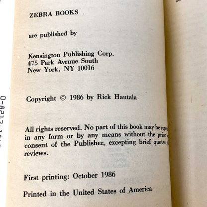 Night Stone by Rick Hautala [FIRST EDITION • FIRST PRINTING] 1986 • Zebra Horror