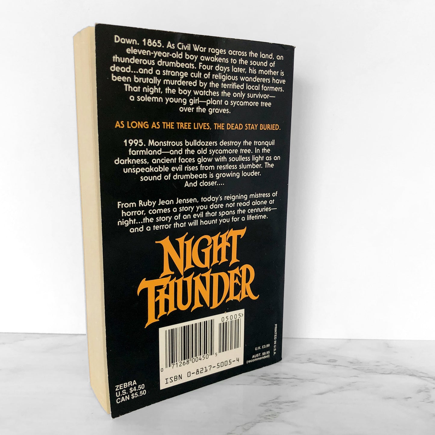 Night Thunder by Ruby Jean Jensen [FIRST EDITION • FIRST PRINTING] 1995 • Zebra Horror