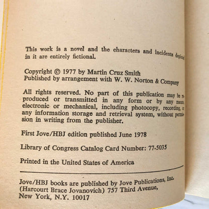 Nightwing by Martin Cruz Smith [FIRST PAPERBACK PRINTING] 1978