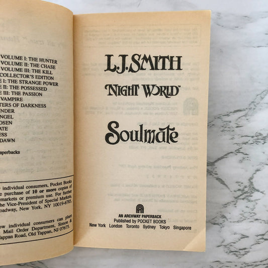 Night World: Soulmate by L.J. Smith [FIRST EDITION / 1997]