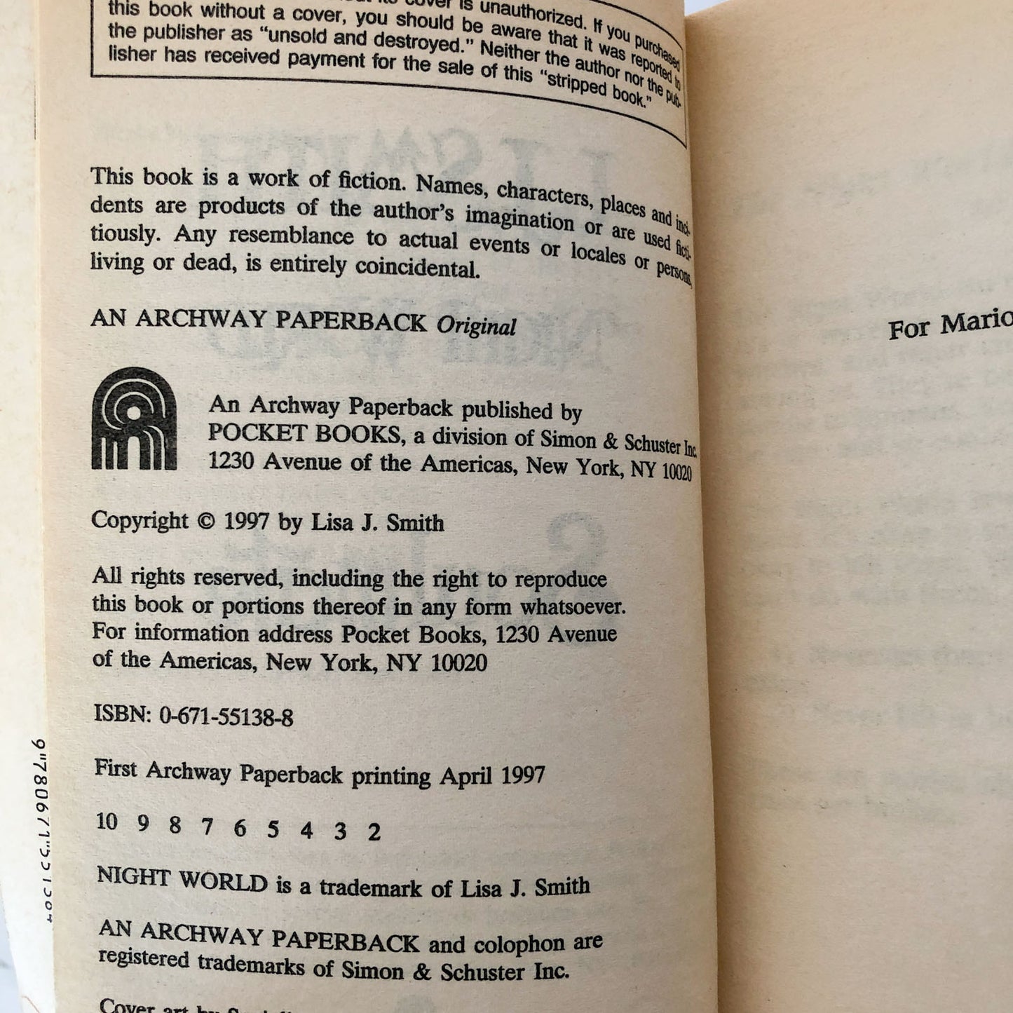 Night World: Soulmate by L.J. Smith [FIRST EDITION / 1997]