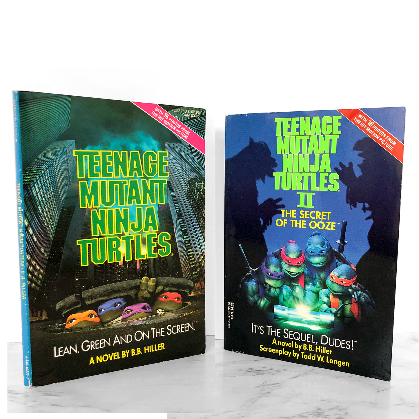 Teenage Mutant Ninja Turtles & The Secret of the Ooze by B.B. Hiller [2 PAPERBACK SET]