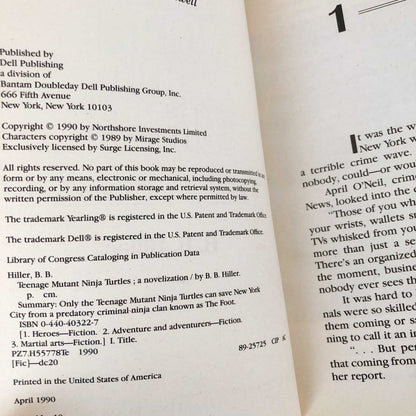 Teenage Mutant Ninja Turtles & The Secret of the Ooze by B.B. Hiller [2 PAPERBACK SET]