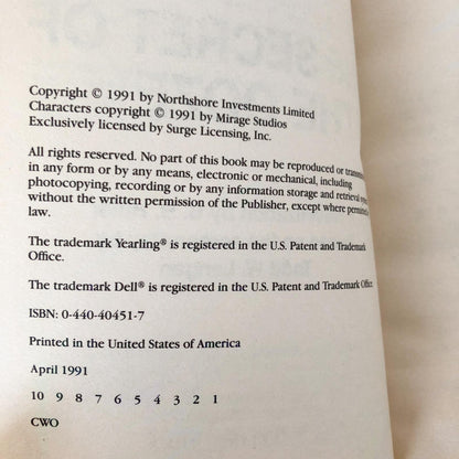 Teenage Mutant Ninja Turtles & The Secret of the Ooze by B.B. Hiller [2 PAPERBACK SET]