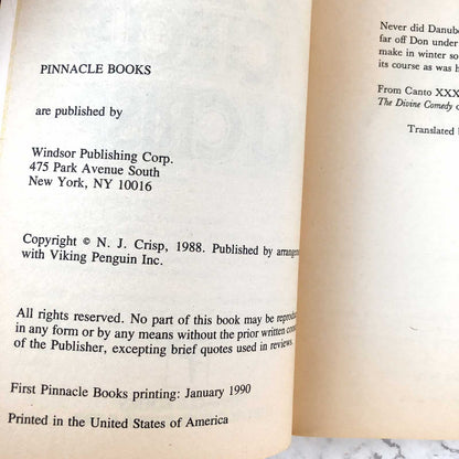 The Ninth Circle by N.J. Crisp [FIRST PAPERBACK PRINTING / 1990]