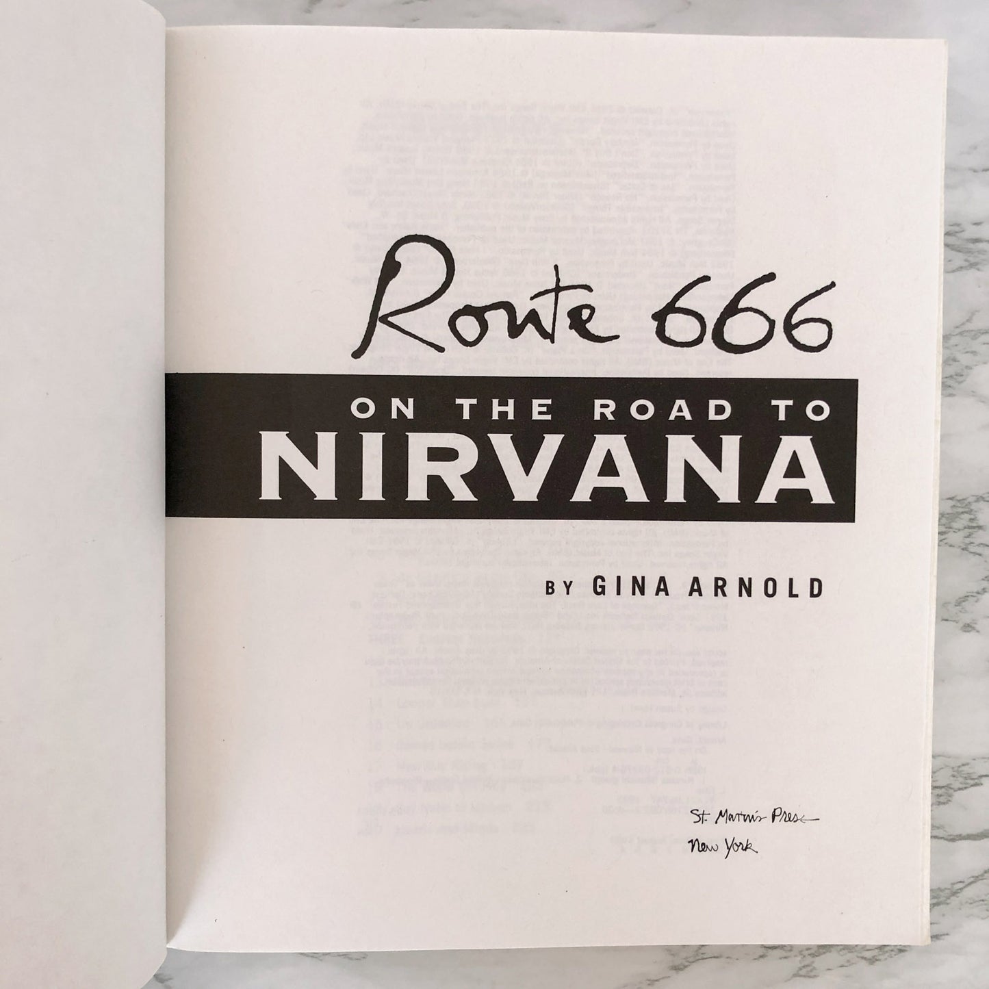 Route 666: On the Road to Nirvana by Gina Arnold [FIRST EDITION / 1993]
