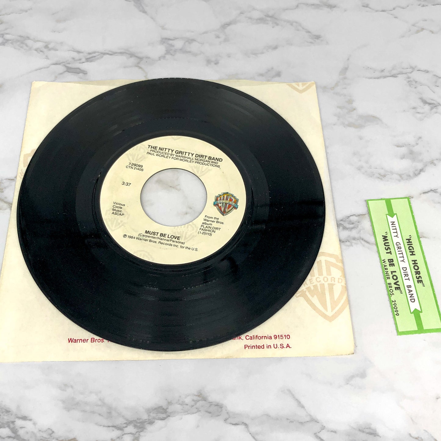 Nitty Gritty Dirt Band - High Horse [7" VINYL SINGLE] 1984 • Warner Bros.