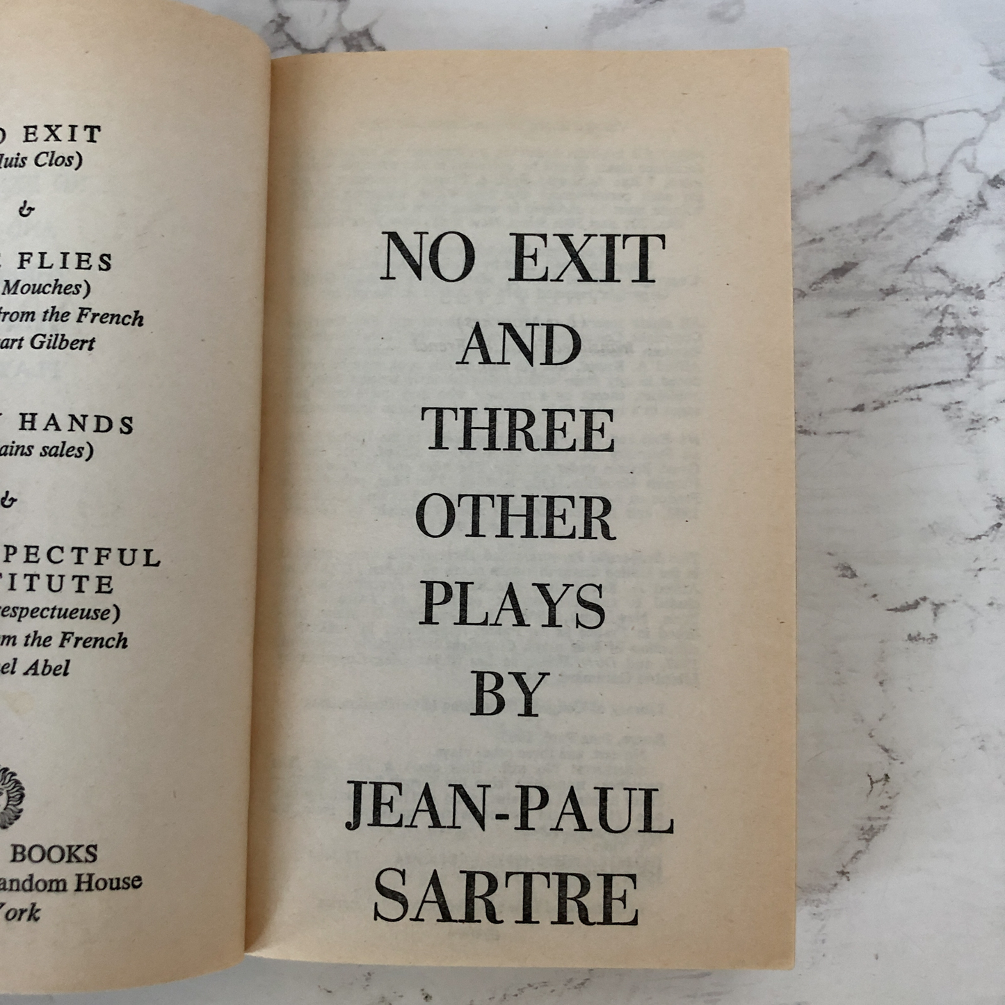 No Exit & Three Other Plays by Jean Paul Sartre [1955 PAPERBACK] - Bookshop Apocalypse