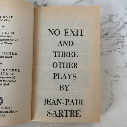 No Exit & Three Other Plays by Jean Paul Sartre [1955 PAPERBACK] - Bookshop Apocalypse