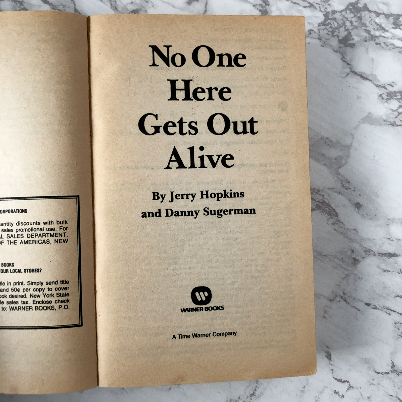 No One Here Gets Out Alive by Jerry Hopkins & Danny Sugarman [1981 PAPERBACK] - Bookshop Apocalypse