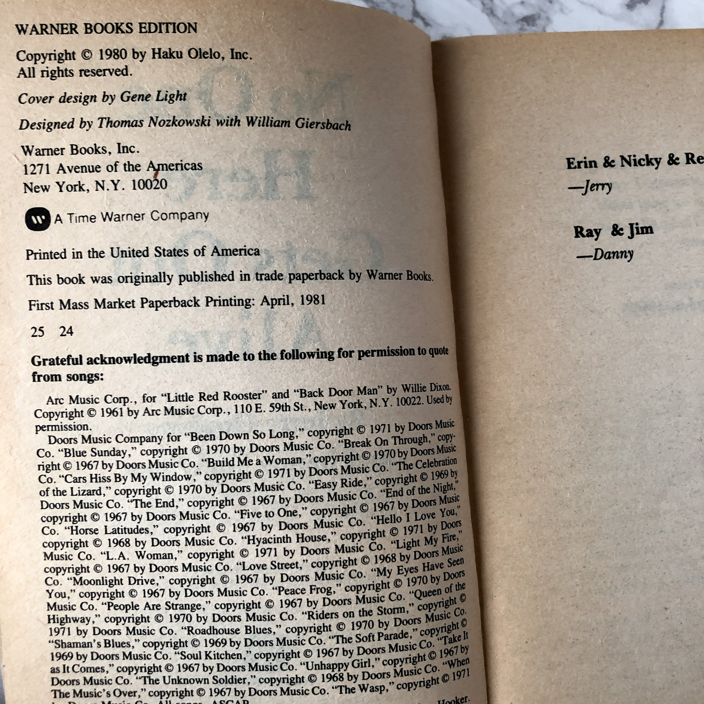 No One Here Gets Out Alive by Jerry Hopkins & Danny Sugarman [1981 PAPERBACK] - Bookshop Apocalypse