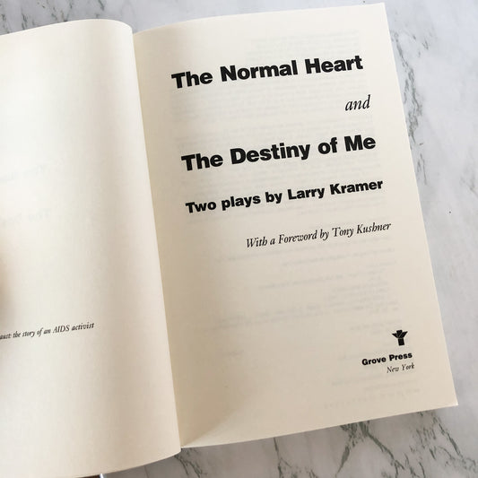 The Normal Heart and The Destiny Of Me: Two Plays by Larry Kramer [TRADE PAPERBACK] - Bookshop Apocalypse
