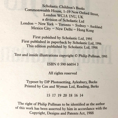 Northern Lights by Philip Pullman "aka The Golden Compass" [U.K TRADE PAPERBACK] 1998 • His Dark Materials I
