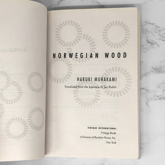 Norwegian Wood by Haruki Murakami [TRADE PAPERBACK RE-ISSUE] 2015 • Vintage