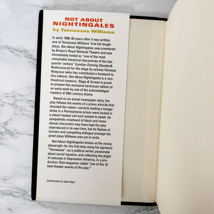 Not About Nightingales by Tennessee Williams [1998 HARDCOVER]