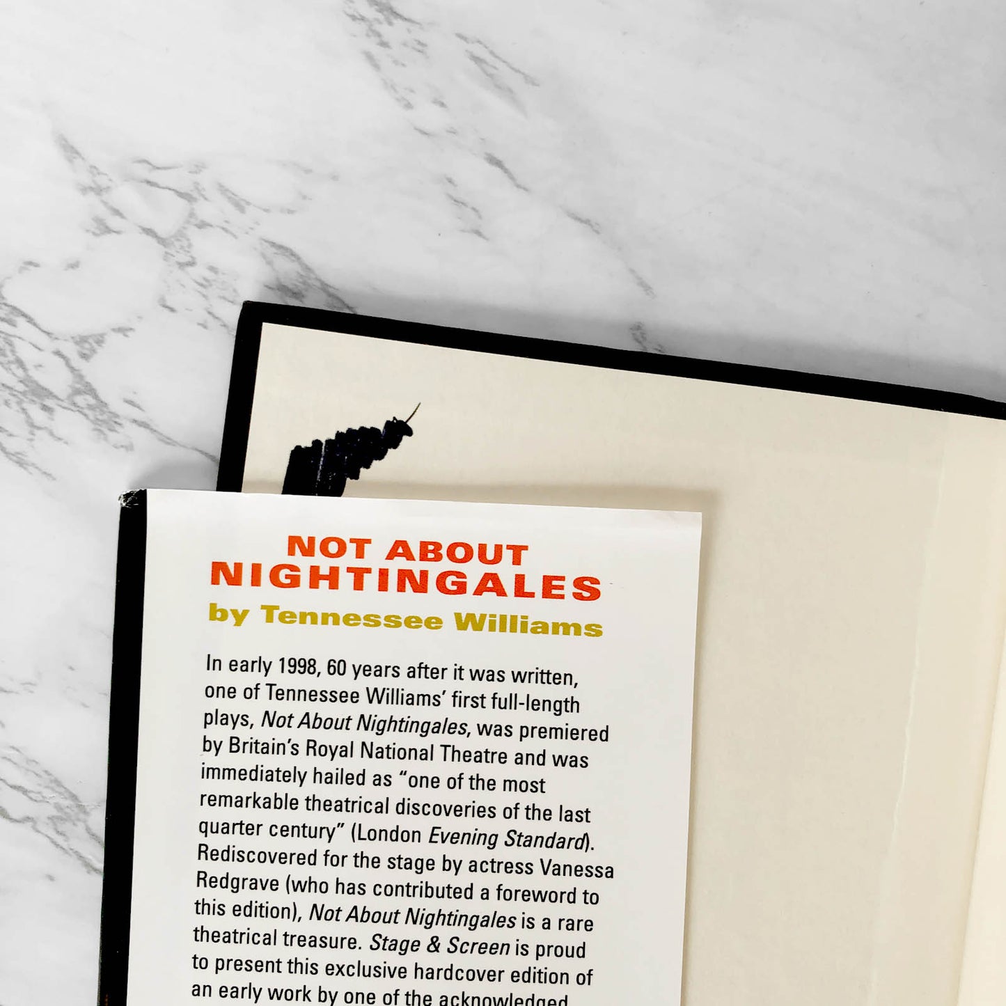 Not About Nightingales by Tennessee Williams [1998 HARDCOVER]