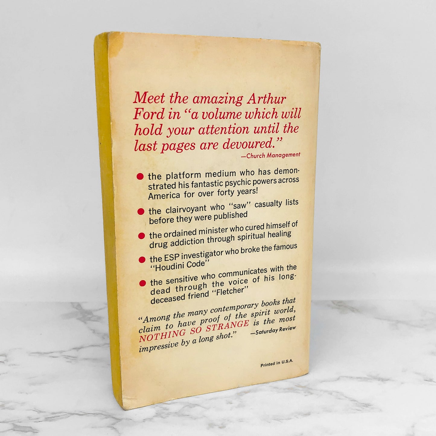 Nothing So Strange: An Autobiography by Arthur Ford [1971 PAPERBACK]