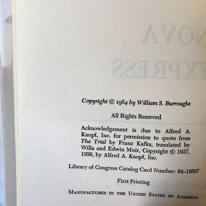 Nova Express by William S. Burroughs [FIRST EDITION / FIRST PRINTING] 1964