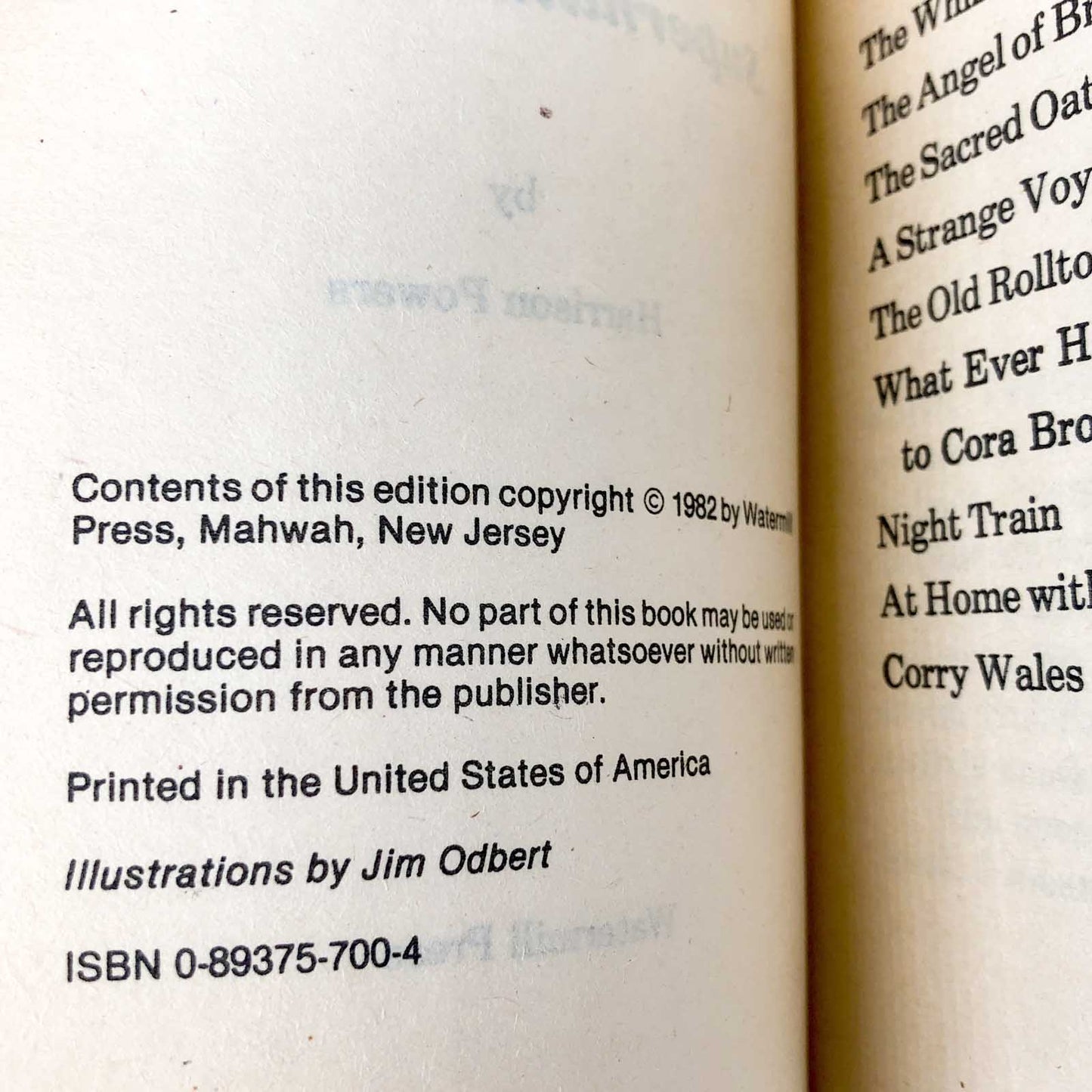 Now You See Them Now You Don't: Supernatural Tales by Harrison Powers [1982 PAPERBACK]