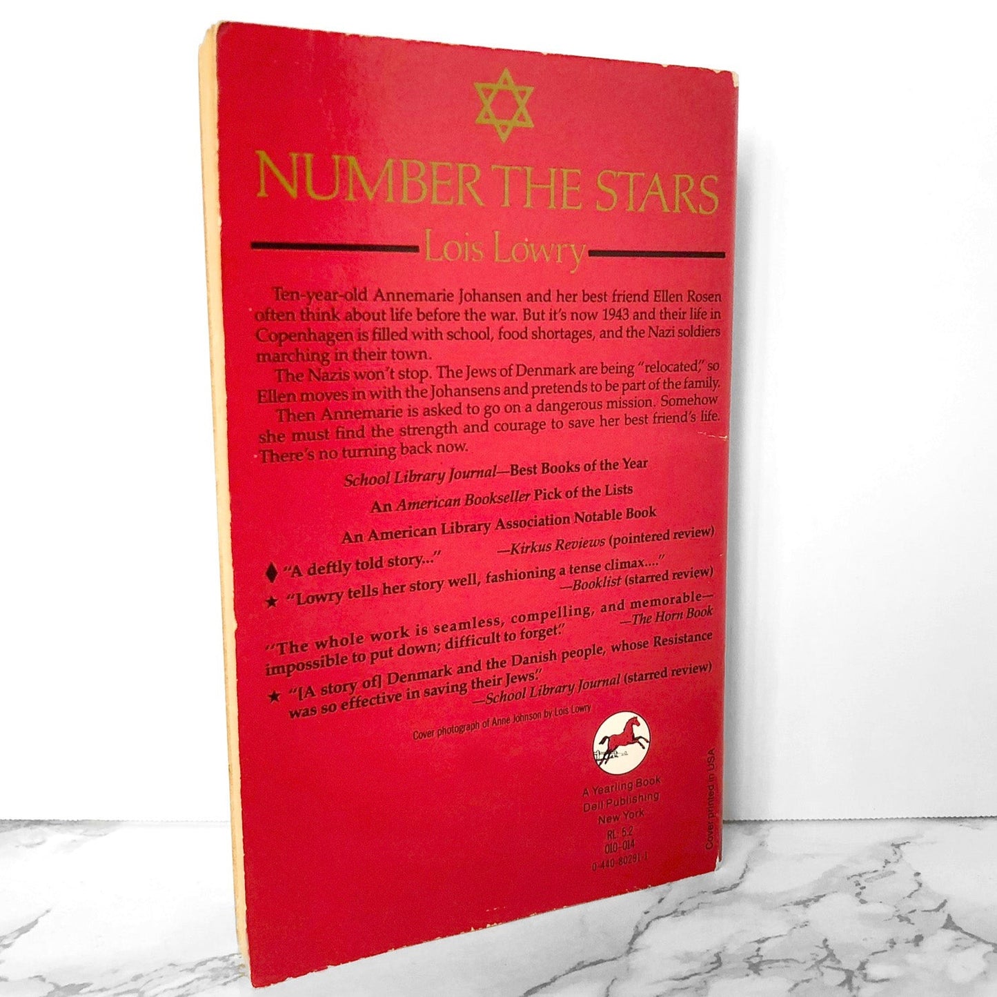 Number the Stars by Lois Lowry [FIRST PAPERBACK EDITION] 1990