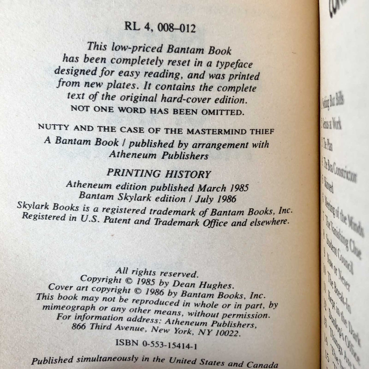 Nutty & the Case of the Mastermind Thief & Nutty for President by Dean Hughes [TWO PAPERBACK SET]