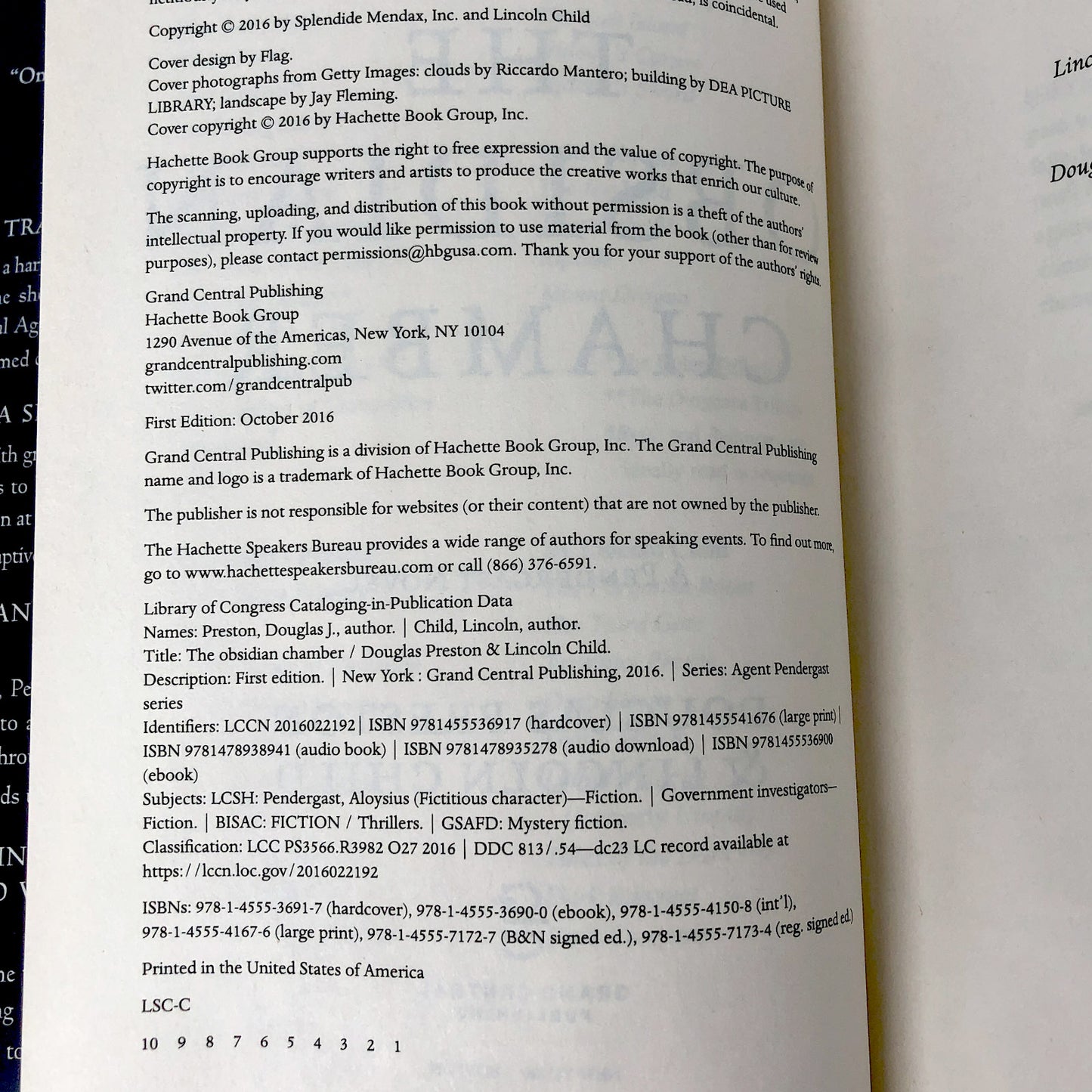The Obsidian Chamber by Douglas Preston & Lincoln Child 2x SIGNED! [FIRST EDITION • FIRST PRINTING]